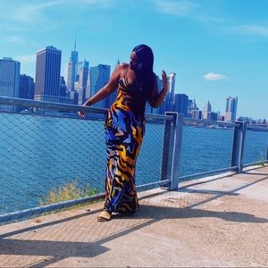 Rat and Boa Backless Dress